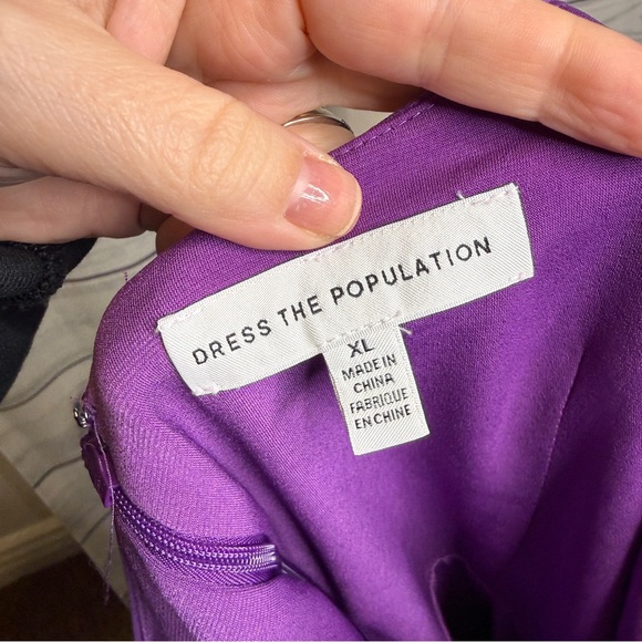 Dress the Population Purple Dress, sweetheart neckline - Picture 4 of 4